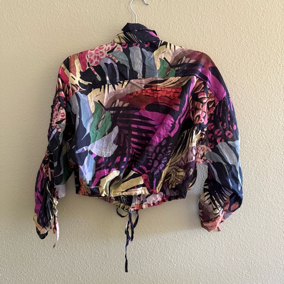 Desigual Tropical Cropped Blouse Size M - Picture 4 of 4